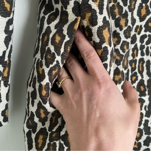 SEA New York Raffia Leopard Print Duster Coat size 2 - Picture 8 of 13